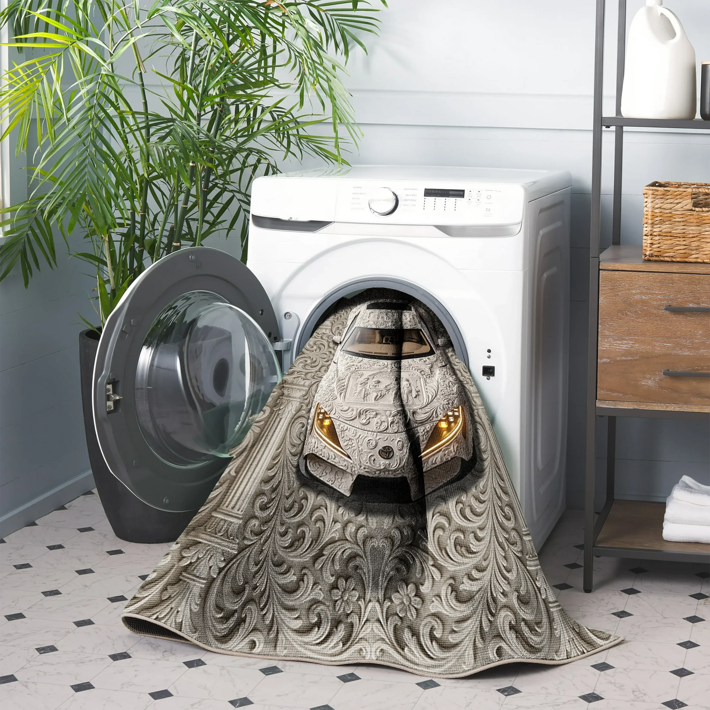 Barok Motifli Supra Tasarım Halı