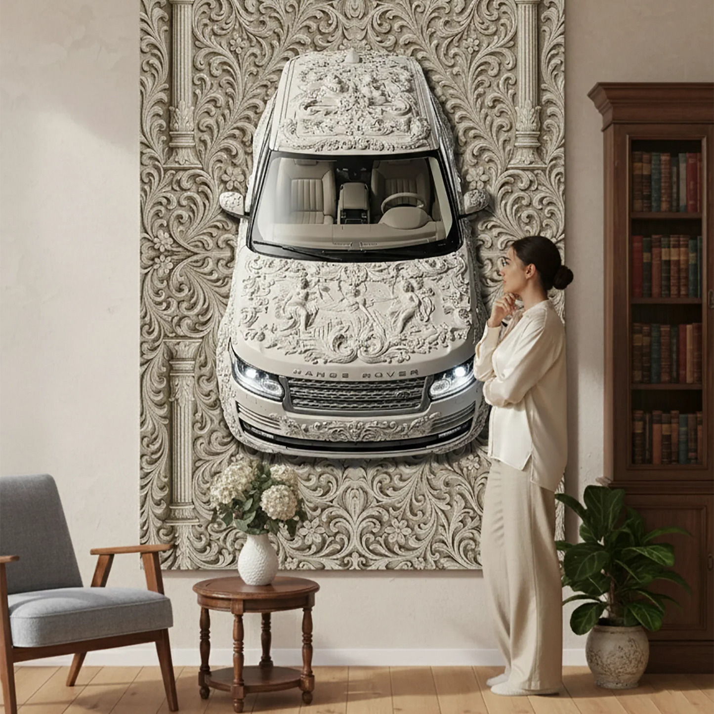 Range Rover Rölyef Tasarımlı Halı